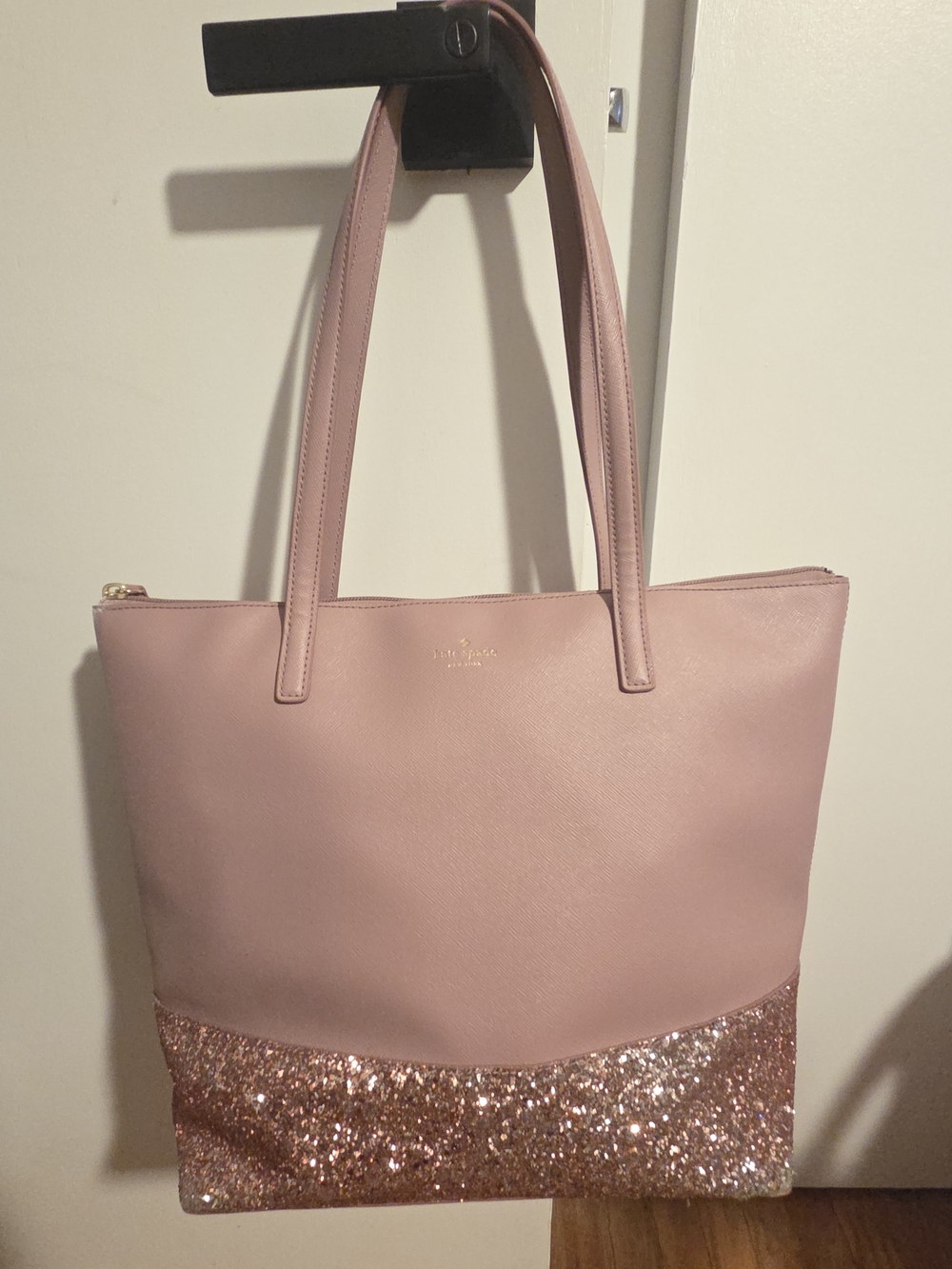 kate spade Rose Pink Tote with Glitter Base